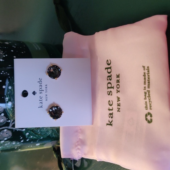 Kate Spade NWT earrings Black diamond - Picture 6 of 8